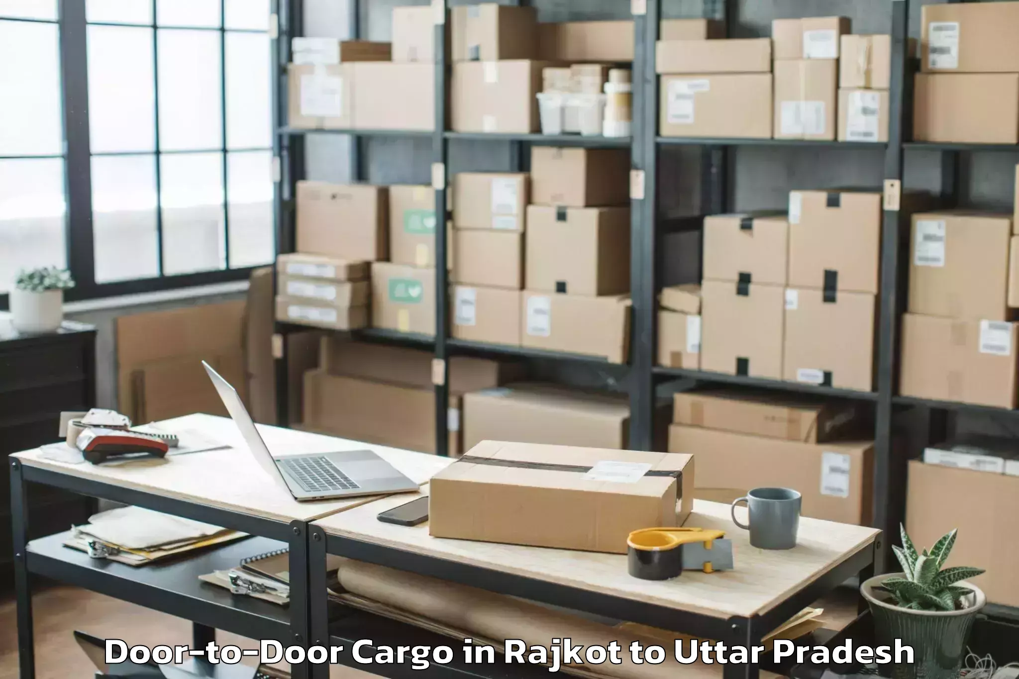 Rajkot to Uttar Pradesh Door To Door Cargo Booking